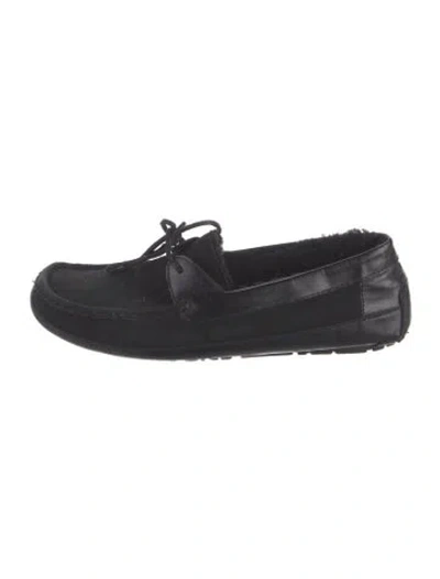 Pre-owned Ugg Suede Moccasins In Black