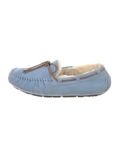 Pre-owned Ugg Suede Moccasins In Blue