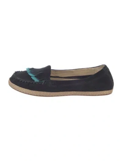 Pre-owned Ugg Suede Moccasins In Blue