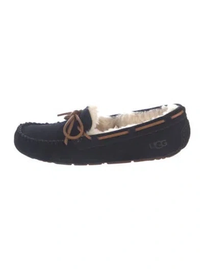 Pre-owned Ugg Suede Moccasins In Blue