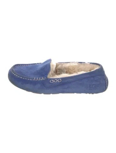 Pre-owned Ugg Suede Moccasins In Blue