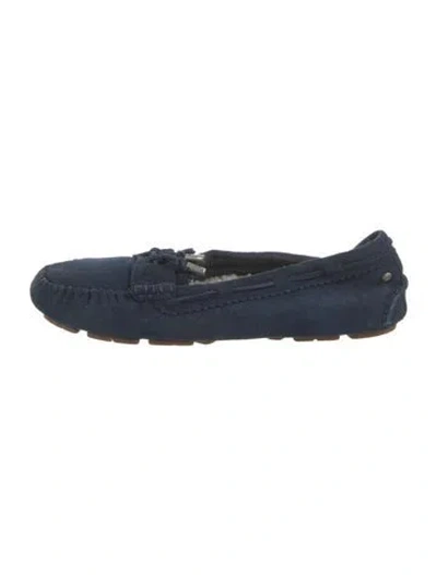 Pre-owned Ugg Suede Moccasins In Blue