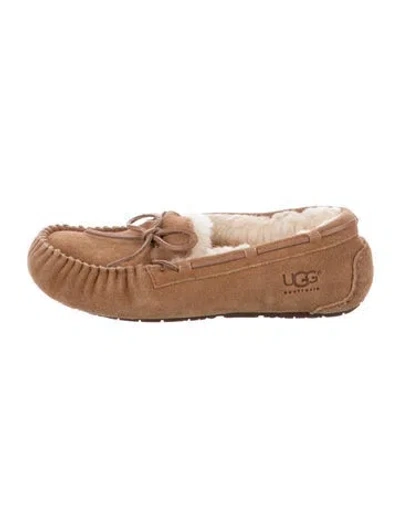 Pre-owned Ugg Suede Moccasins In Brown
