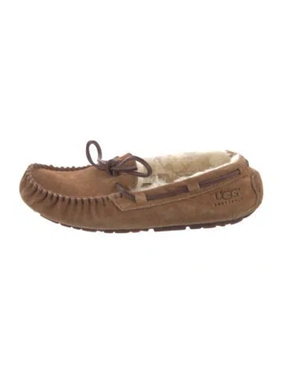 Pre-owned Ugg Suede Moccasins In Brown