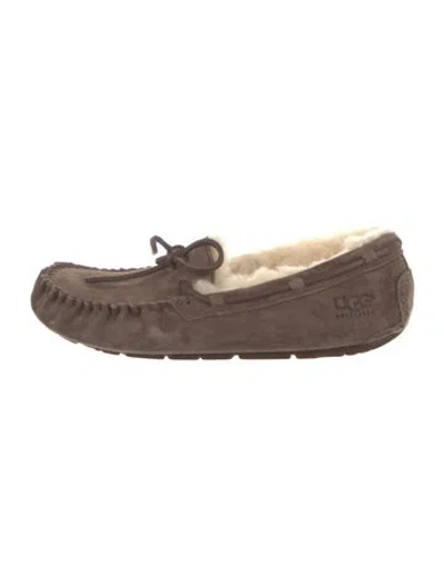 Pre-owned Ugg Suede Moccasins In Brown