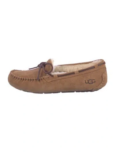 Pre-owned Ugg Suede Moccasins In Brown