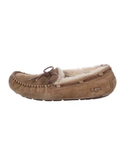 Pre-owned Ugg Suede Moccasins In Brown