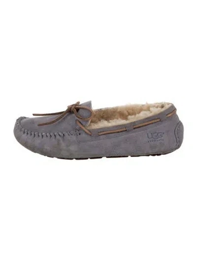 Pre-owned Ugg Suede Moccasins In Grey