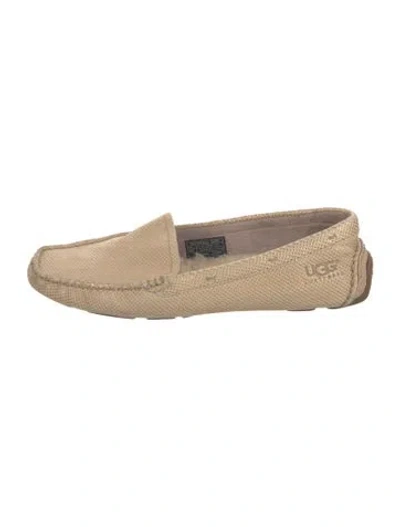 Pre-owned Ugg Suede Moccasins In Neutral