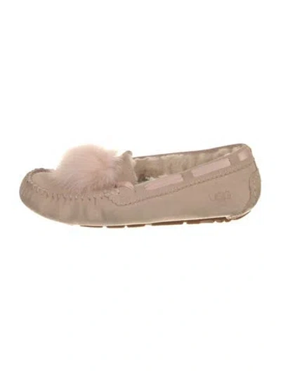 Pre-owned Ugg Suede Moccasins In Neutral