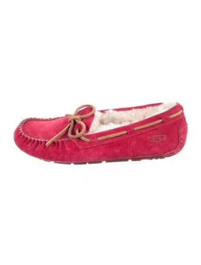 Pre-owned Ugg Suede Moccasins In Pink