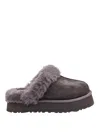Ugg Gray Mule In Mutton With 3cm Platfoarm In Grey