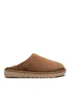 Ugg Classic Slip-on Suede And Shearling Slippers In Beige