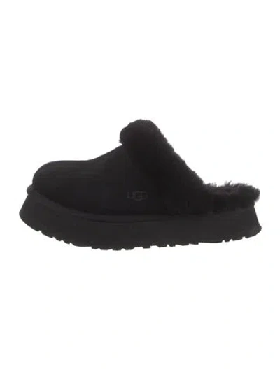 Pre-owned Ugg Suede Mules In Black
