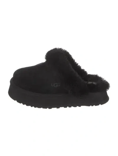 Pre-owned Ugg Suede Mules In Black
