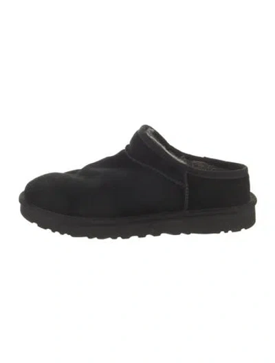 Pre-owned Ugg Suede Mules In Black