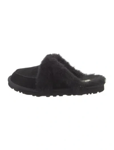 Pre-owned Ugg Suede Mules In Black