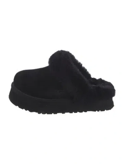 Pre-owned Ugg Suede Mules In Black