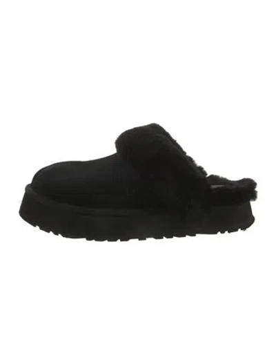 Pre-owned Ugg Suede Mules In Black