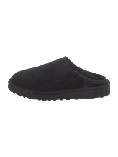 Pre-owned Ugg Suede Mules In Black