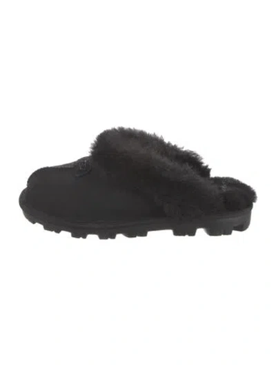 Pre-owned Ugg Suede Mules In Black