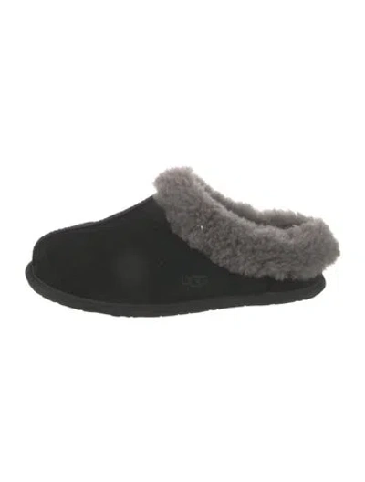 Pre-owned Ugg Suede Mules In Black