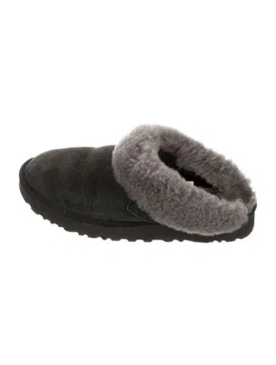 Pre-owned Ugg Suede Mules In Black