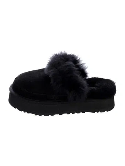 Pre-owned Ugg Suede Mules In Black