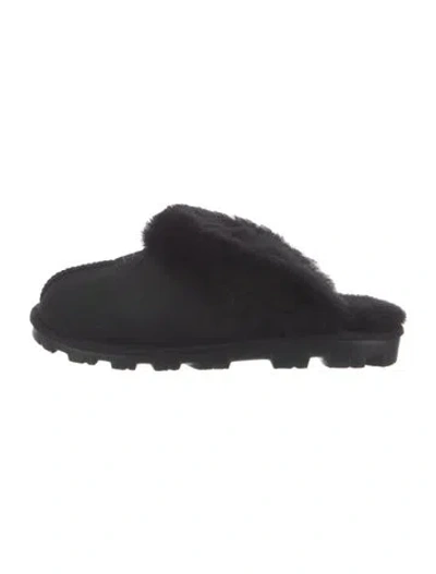 Pre-owned Ugg Suede Mules In Black