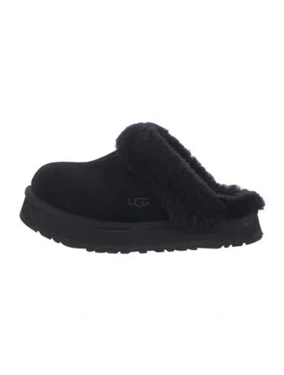 Pre-owned Ugg Suede Mules In Black