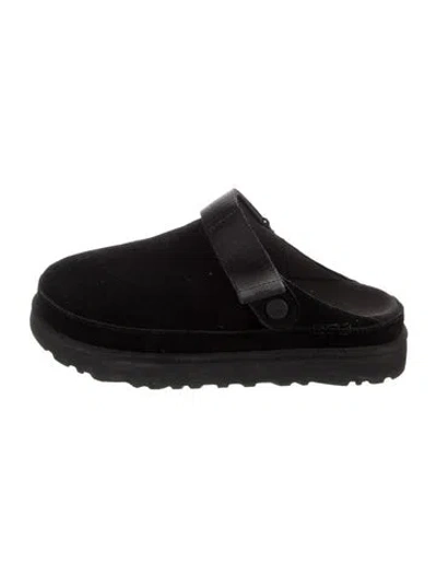 Pre-owned Ugg Suede Mules In Black