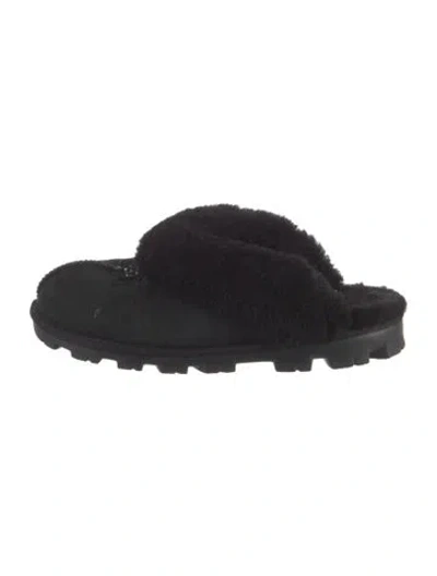 Pre-owned Ugg Suede Mules In Black