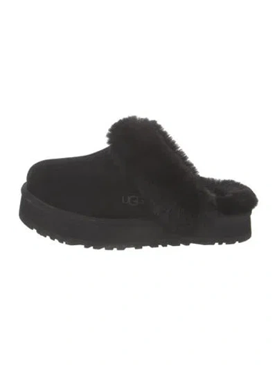 Pre-owned Ugg Suede Mules In Black