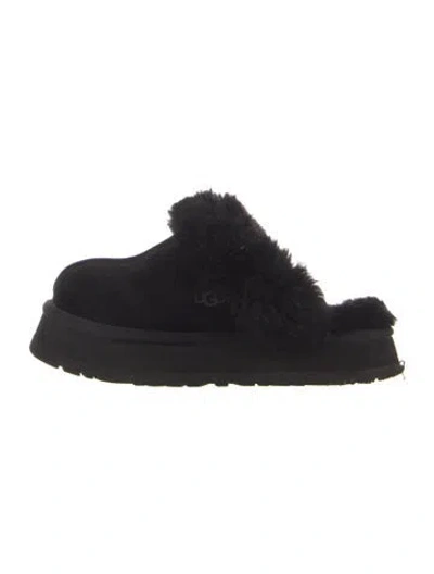 Pre-owned Ugg Suede Mules In Black