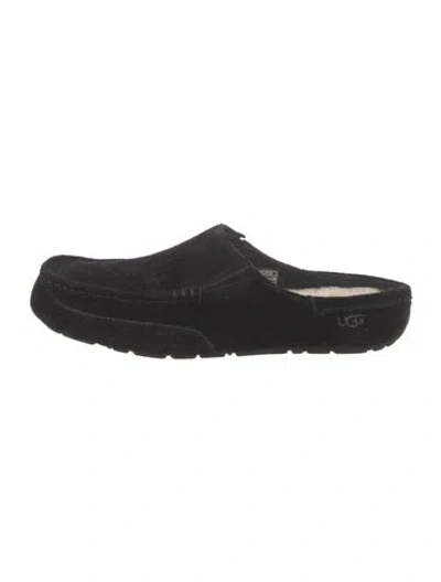Pre-owned Ugg Suede Mules In Black