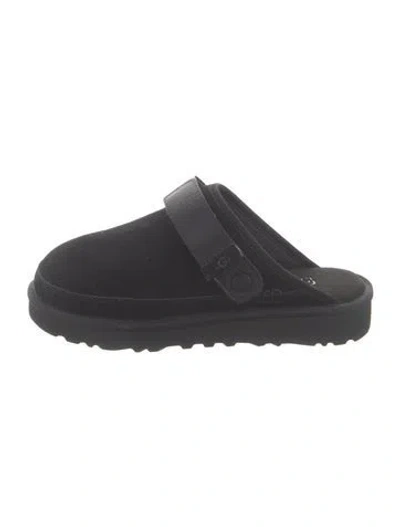 Pre-owned Ugg Suede Mules In Black