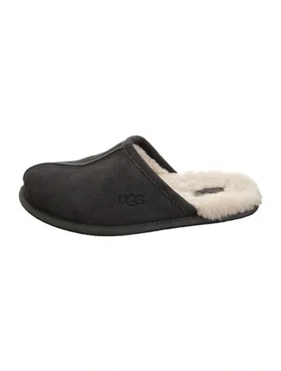 Pre-owned Ugg Suede Mules In Black