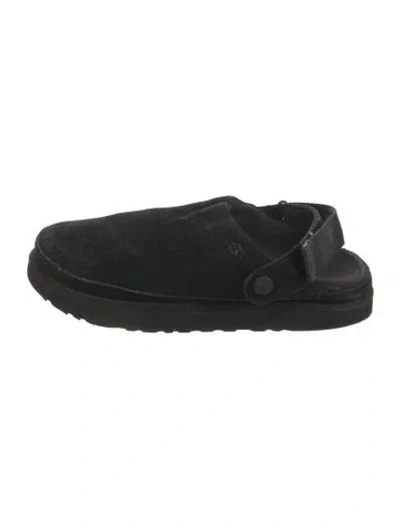 Pre-owned Ugg Suede Mules In Black