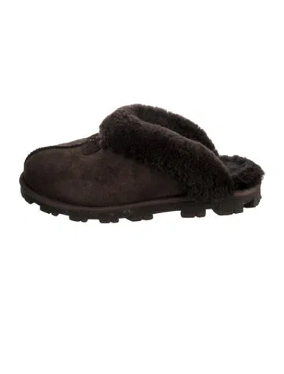 Pre-owned Ugg Suede Mules In Black