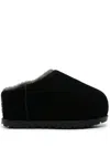 Ugg Pumped Suede Slippers In Black
