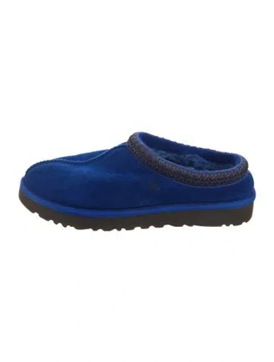 Pre-owned Ugg Suede Mules In Blue