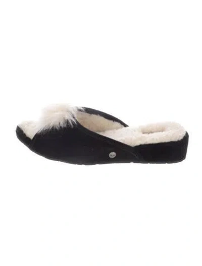 Pre-owned Ugg Suede Mules In Blue