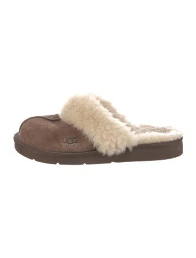 Pre-owned Ugg Suede Mules In Brown
