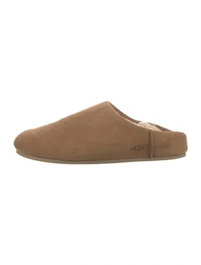 Pre-owned Ugg Suede Mules In Brown