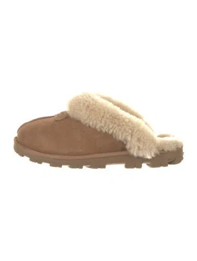 Pre-owned Ugg Suede Mules In Brown