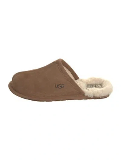 Pre-owned Ugg Suede Mules In Brown
