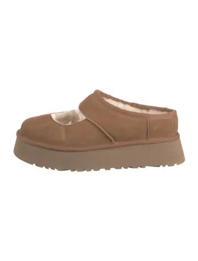 Pre-owned Ugg Suede Mules In Brown