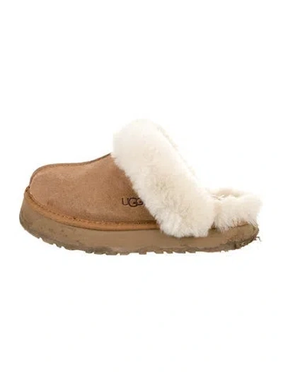 Pre-owned Ugg Suede Mules In Brown