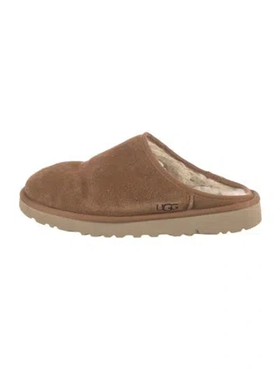 Pre-owned Ugg Suede Mules In Brown