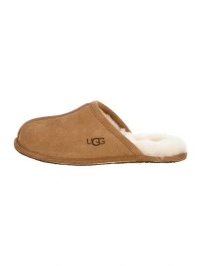 Pre-owned Ugg Suede Mules In Brown